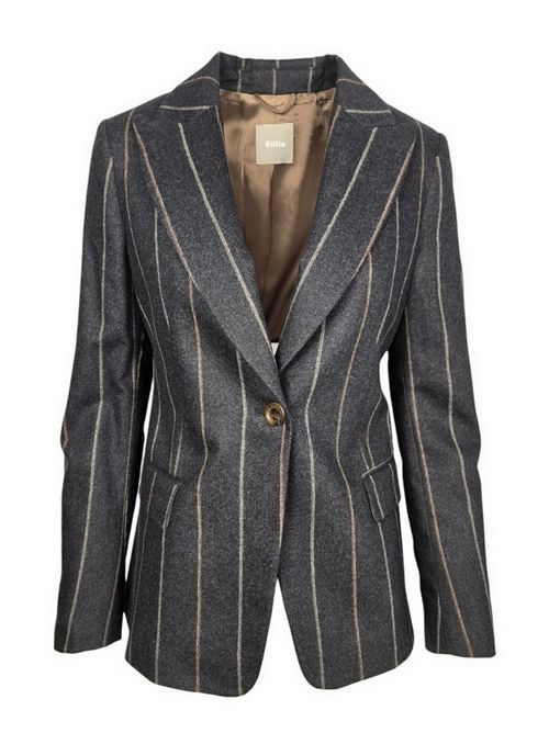 giacca donna gessata marrone e grigio Kiltie | NEW SOFIA-T5010688